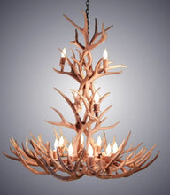 12 Light Cascade Mule Deer Chandelier