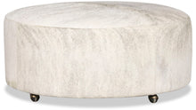 Tristan 40" Round Hide Ottoman