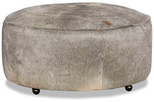 Tristan 40" Round Hide Ottoman