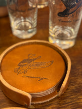 Seibels & Monroe Leather Coasters Set/4