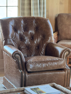 Tannery 512 Swivel Rocker 33.5H 34W 40D SH18.5 SD24 AH22.5