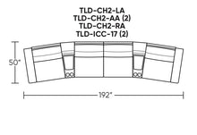 Telluride 6 pc Sectional 192” CHR LA/RA/2-AA/2-ICC17/2-187597 Daisy Cables Grade D/F