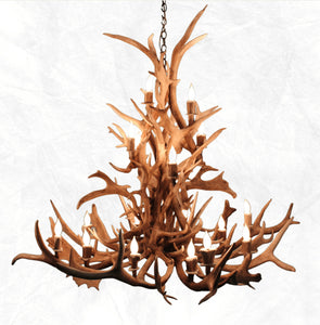 Elk and Fallow Deer Cascade Chandelier