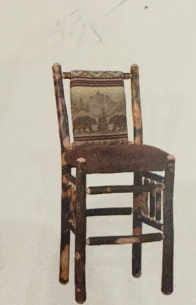Amish Hickory Counter Stool Upholstered