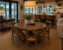 Reclaimed Pine Round Pedestal Table