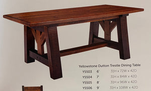 Yellowstone Dutton Trestle Dining Table