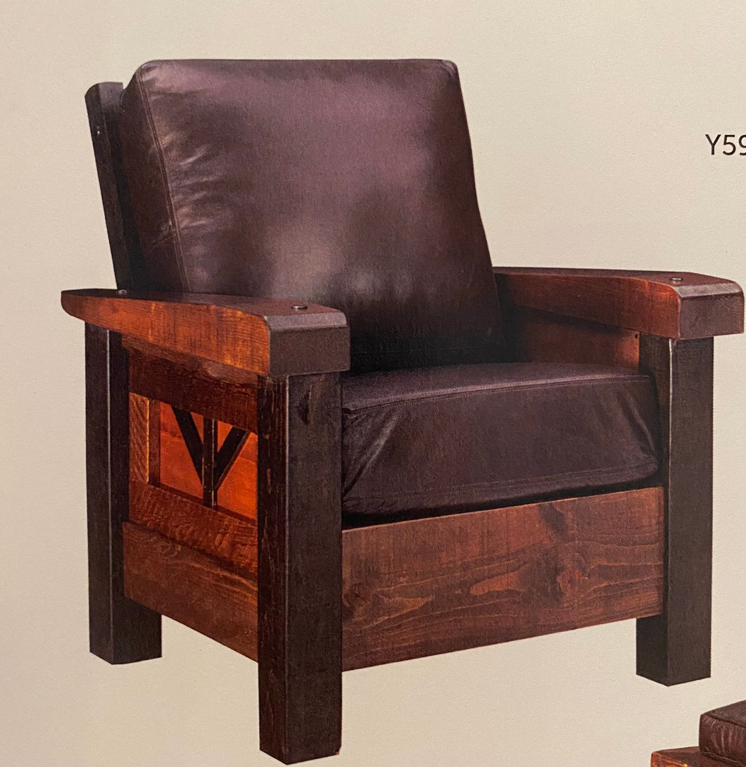 Yellowstone Dutton Lounge Chair Wood Frame With Loose Cushion