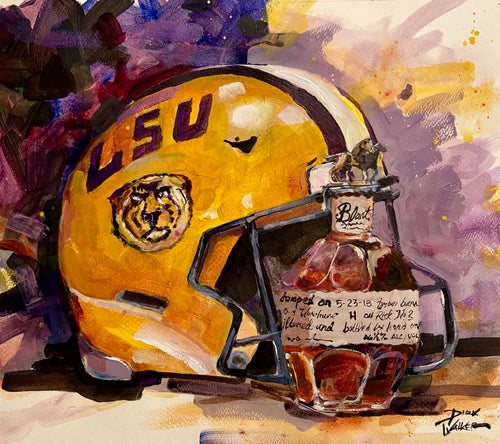 Saturday Night in Death Valley - LSU Tigers and Blanton's by artist Dirk Walker