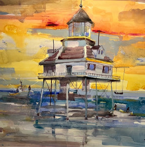 Mobile Bay Lighthouse by Artist Dirk Walker