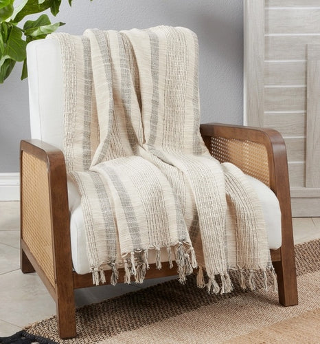Striped Woven Throw