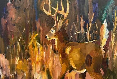 Startled Buck by Artist Dirk Walker