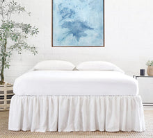 Gathered Linen Bedskirt by POM POM AT HOME