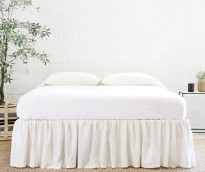 Gathered Linen Bedskirt by POM POM AT HOME