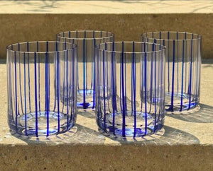 Blue Striped Glasses