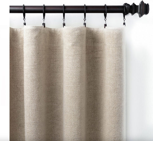 Stone Washed Linen Natural Curtain Panel