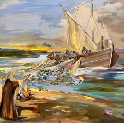 153 Fishes John 21:6 by Artist Dirk Walker