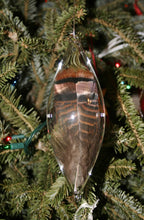 Hand Blown Turkey Feather Christmas Ornament