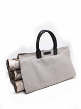 Green Canvas Leather Handle Log Carrier - USA Made