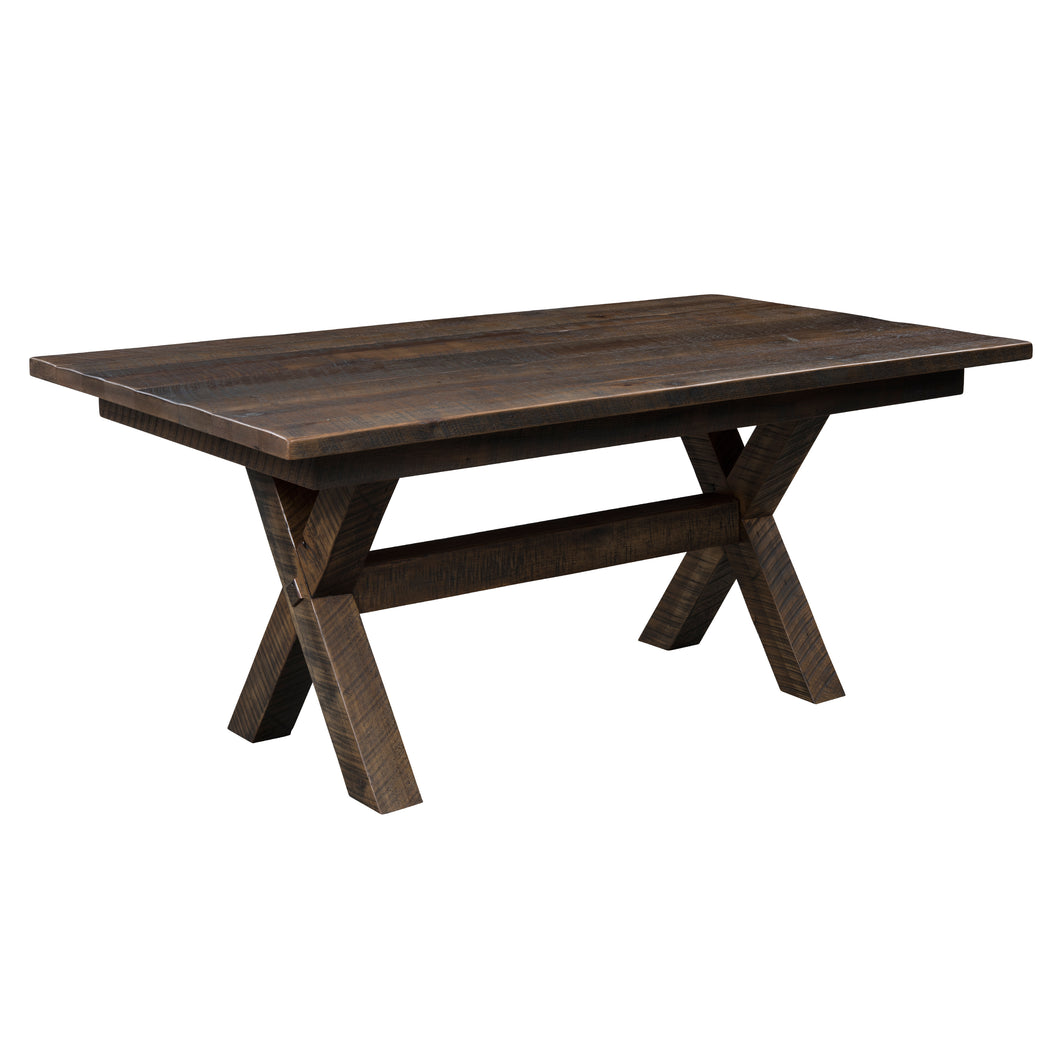 Buxton Barnwood X Trestle Dining Table