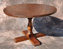 Reclaimed Pine Round Pedestal Table