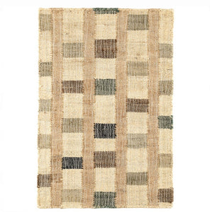 Mosaic Blue Handwoven Jute Rug by Dash and Albert