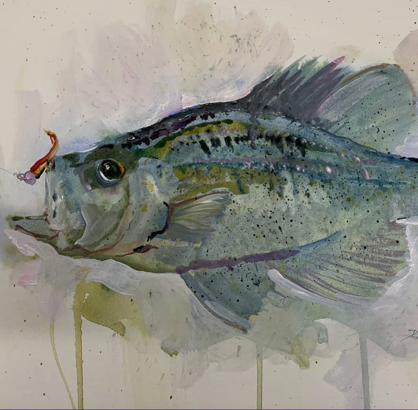 CRAPPIE WITH AN ELECTRIC CHICKEN JIG by Artist Dirk Walker