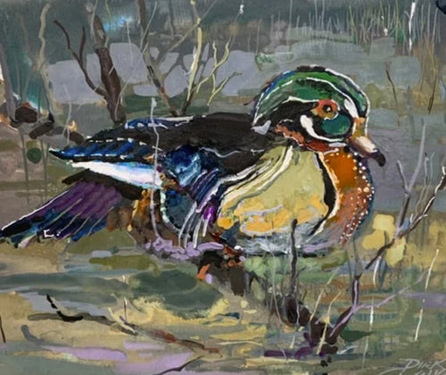 MALE WOOD DUCK by Artist Dirk Walker