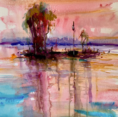 PIRATE'S ISLAND LOGAN MARTIN LAKE by Artist Dirk Walker