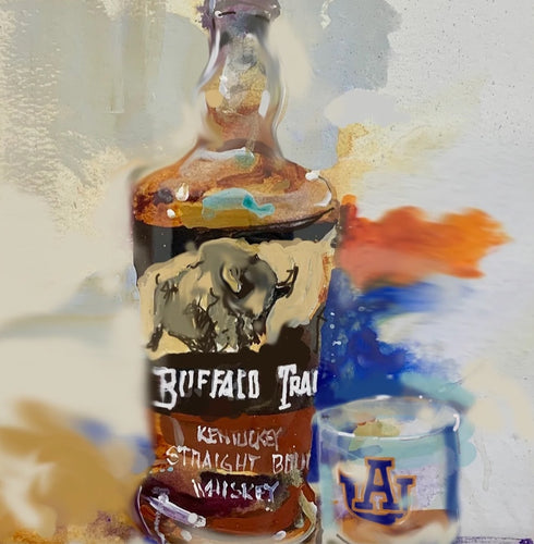 BUFFALO TRACE & AU Glass by Artist Dirk Walker