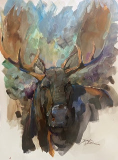 BULL MOOSE BY ARTIST DIRK WALKER