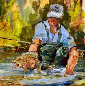 Fly Fishing  with a 4 Weight by Artist Dirk Walker