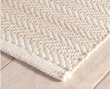 Herringbone Linen White Indoor Outdoor Rug by Dash & Albert