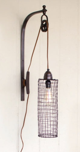 Wire Lamp with Pulley