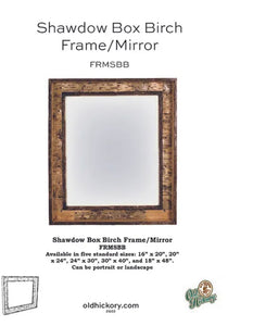 Shadow Box Birch Frame & Mirror by Old Hickory