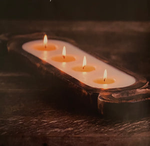 Wood Candle Tray by Himalayan