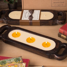 Wood Candle Tray by Himalayan