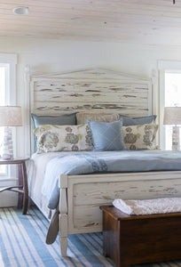 Pecky Cypress Greek Architecture Bed