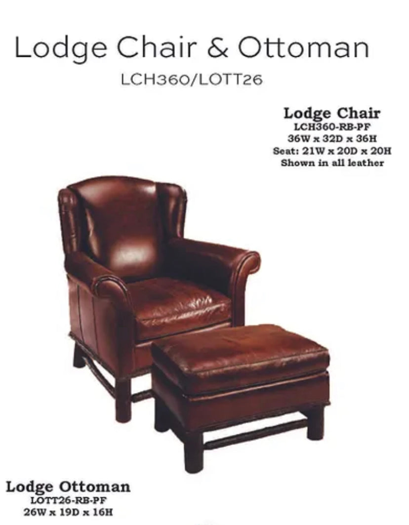 Lodge Chair & Ottoman Set by Old Hickory