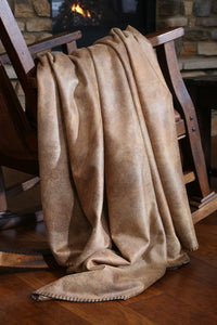 Faux Leather Throw