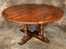 Reclaimed Pine Round Pedestal Table